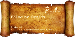 Polnauer Armida névjegykártya
